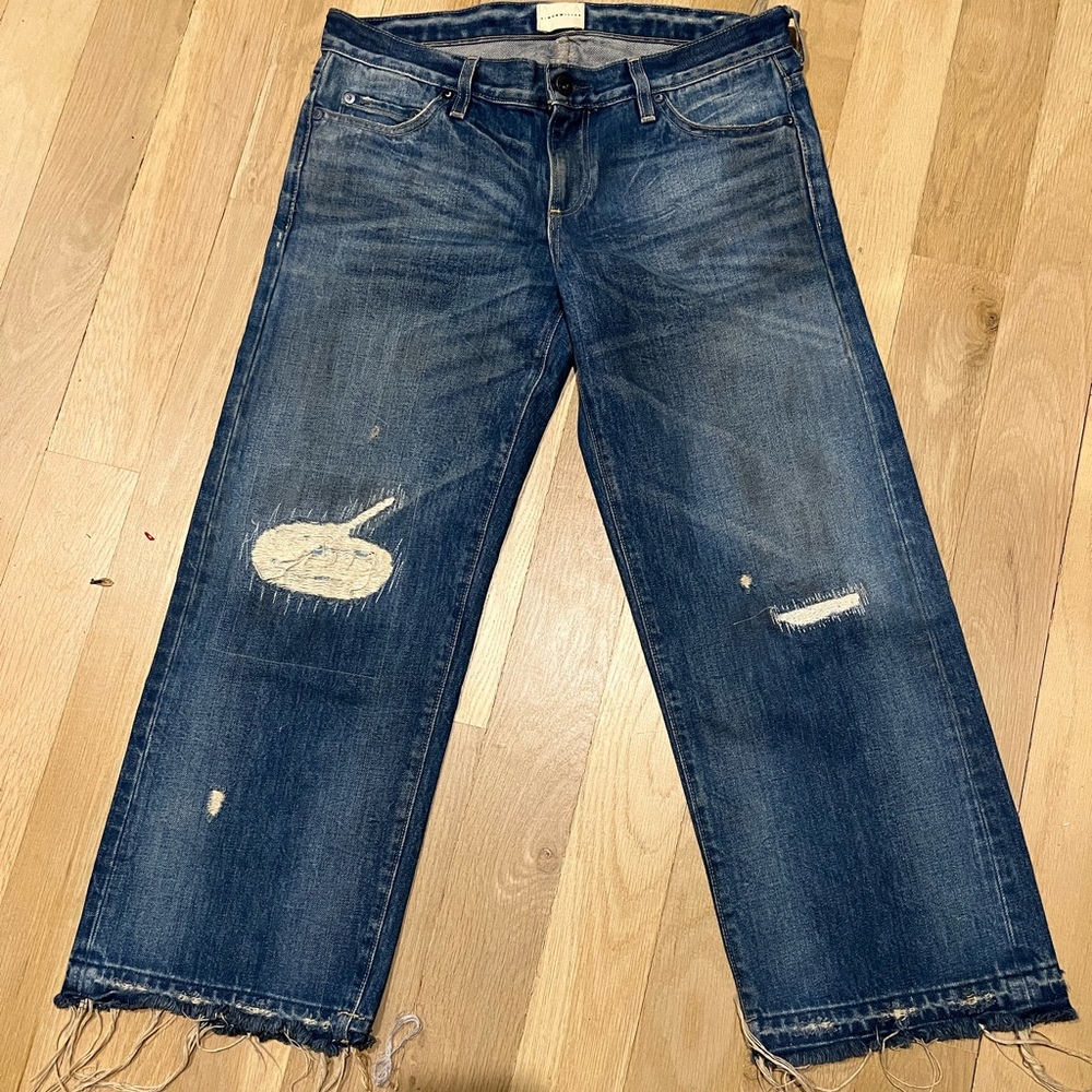 Simon Miller Parker Wide Leg Cropped Jeans.
